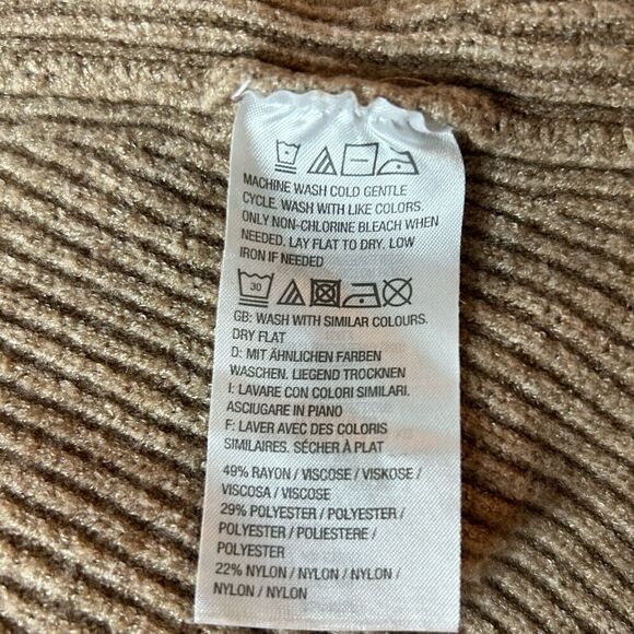 H by Halston Open Front Cardigan with Bell Sleeves Tan Size XLarge - Picture 6 of 11